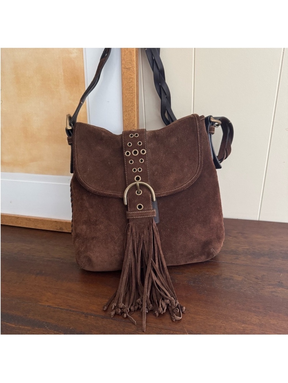 Coach Soho 2004 Suede Fringe Crossbody Bag - Style 94… - Gem